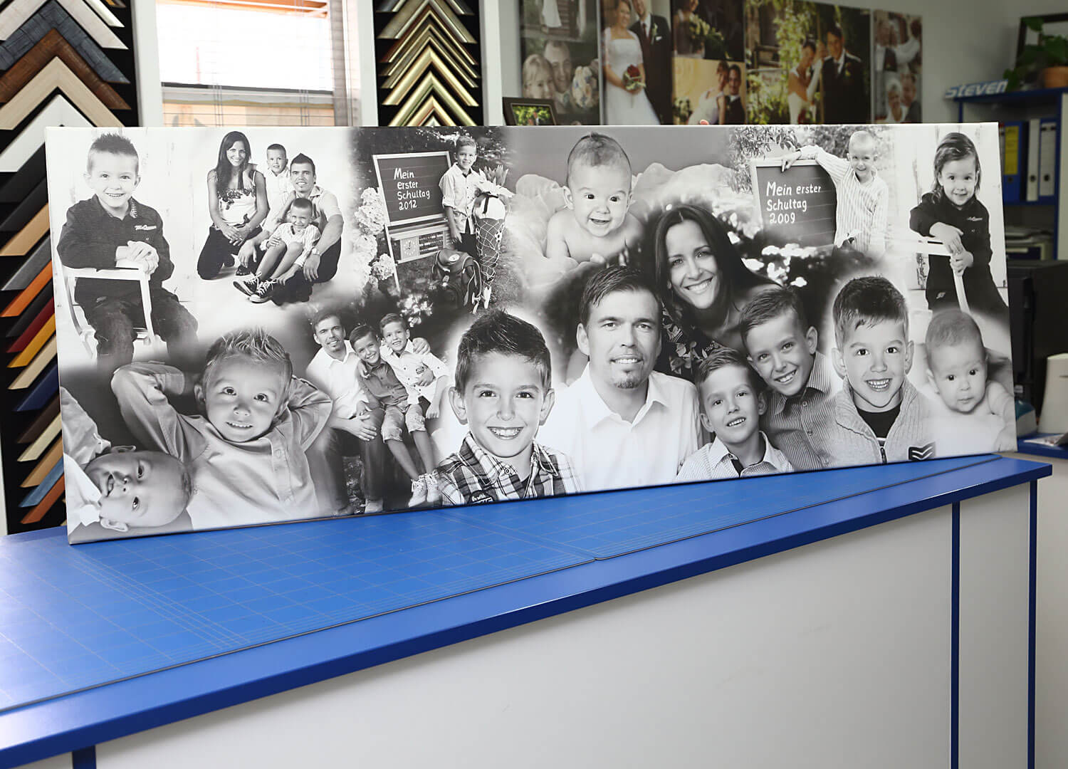 große Leinwandcollage aus Kundenbildern